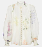 Zimmermann Natura floral linen and silk blouse