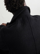 LEMAIRE - Double-Breasted Wool and Alpaca-Blend Felt Coat - Black