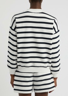 Frame Striped Cotton-blend Sweatshirt Navy