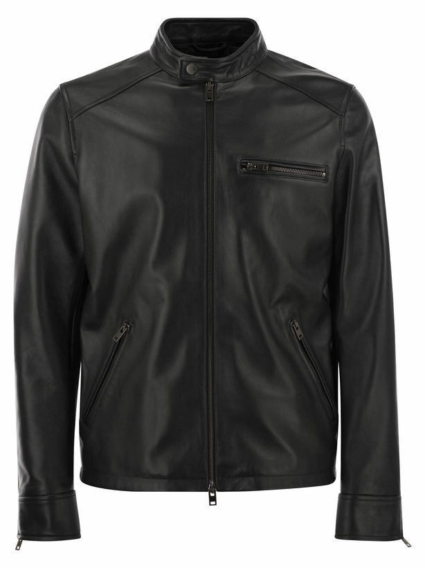 Photo: Hogan Leather Biker Jacket