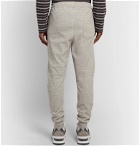 Oliver Spencer Loungewear - Milner Slim-Fit Tapered Mélange Ribbed Cotton Sweatpants - Neutrals