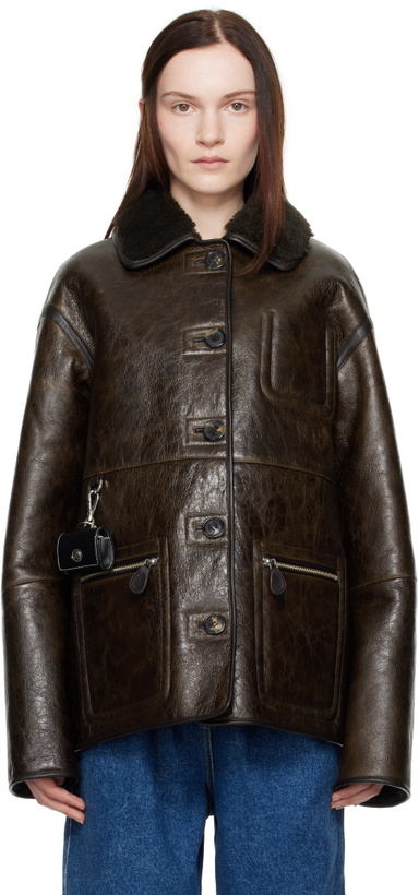 Photo: Saks Potts Brown Ada Reversible Leather Jacket