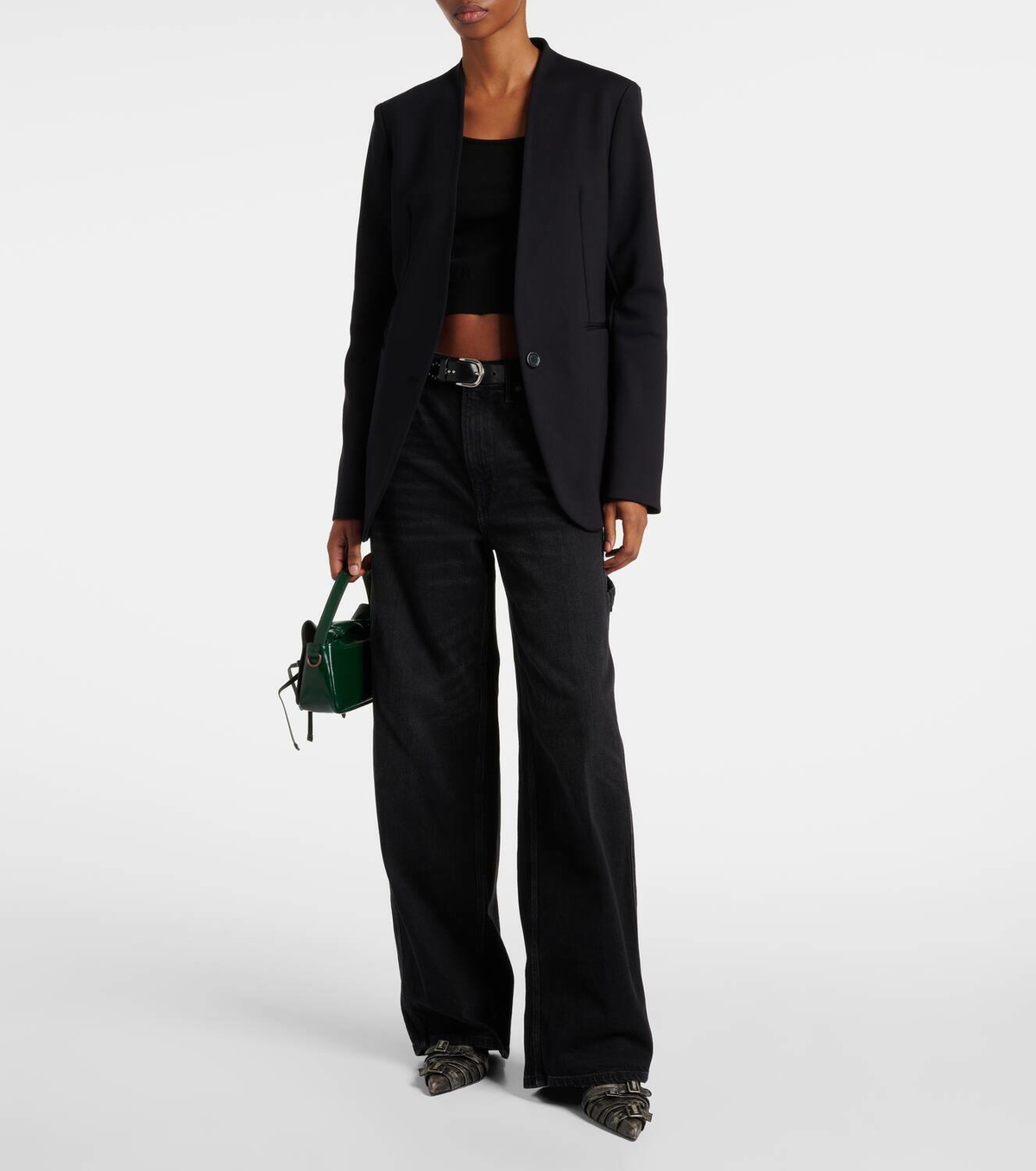 【Wolford】 Scubaシングル-breastedブレザー Wolford Scuba single-breasted blazer Wolford