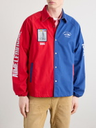 Aimé Leon Dore - Logo-Print Colour-Block Cotton Overshirt - Red