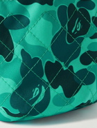 SAINT Mxxxxxx - BAPE® Chain-Embellished Camouflage-Print Canvas Pouch