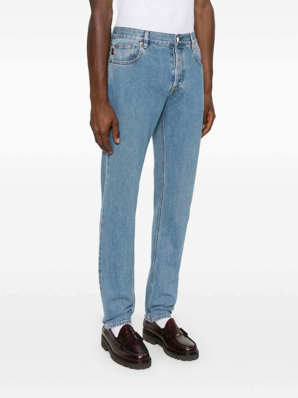GUCCI - Web Detail Denim Jeans Gucci
