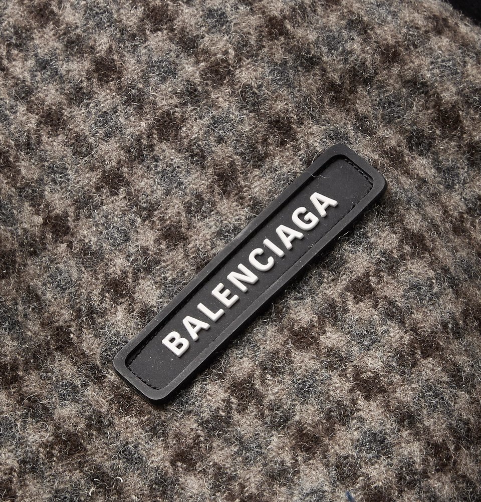 Balenciaga - Oversized Double-Breasted Checked Wool Coat - Brown