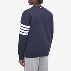 Thom Browne Men's Engineered Stripe Crew Sweat in Navy