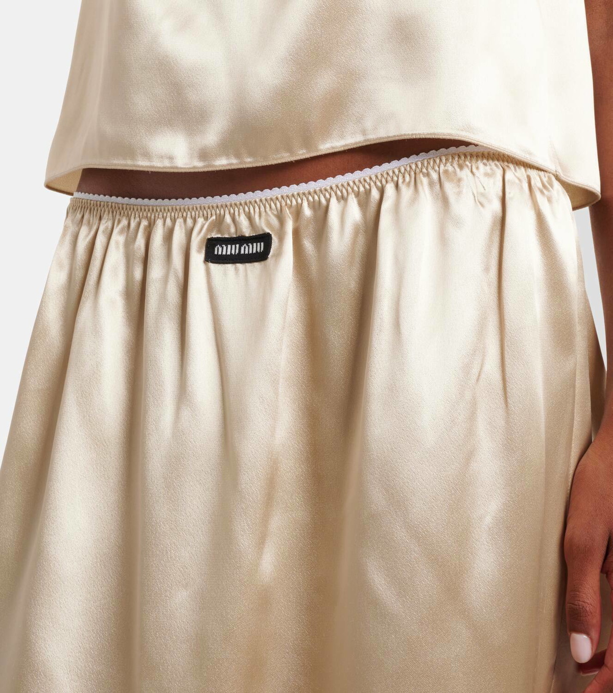Miu Miu Satin midi skirt Miu Miu