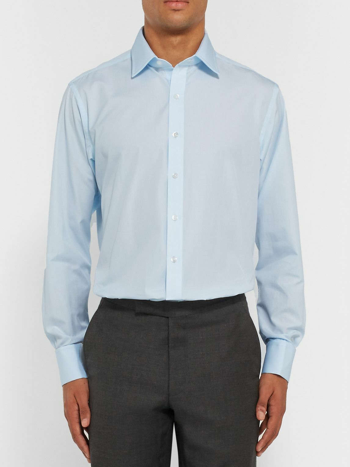 Emma Willis - Blue Double-Cuff Cotton Shirt - Blue