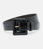 Nour Hammour Soma croc-effect leather belt