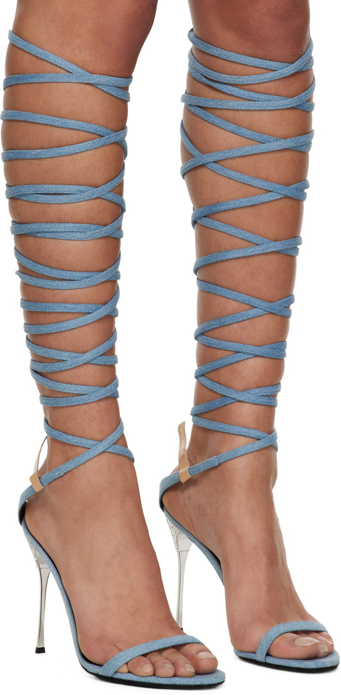 AREA Blue Sergio Rossi Edition Heeled Sandals