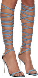 AREA Blue Sergio Rossi Edition Heeled Sandals