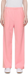 BAPE Pink Crystal Stone Ape Head Velour Lounge Pants