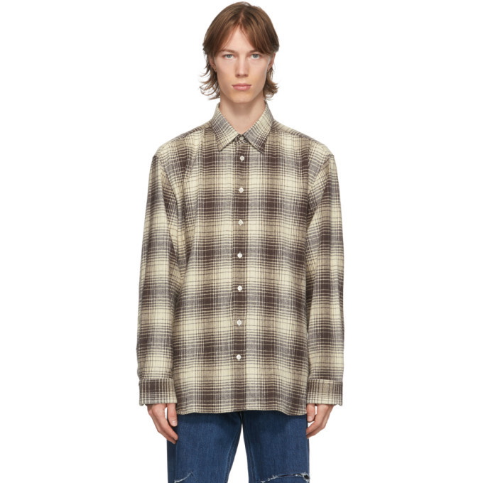 Photo: Raf Simons Brown and Beige Check The Others Shirt