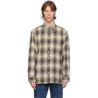 Raf Simons Brown and Beige Check The Others Shirt