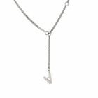 A.P.C. Men's Logo A Necklace in Gunmetal