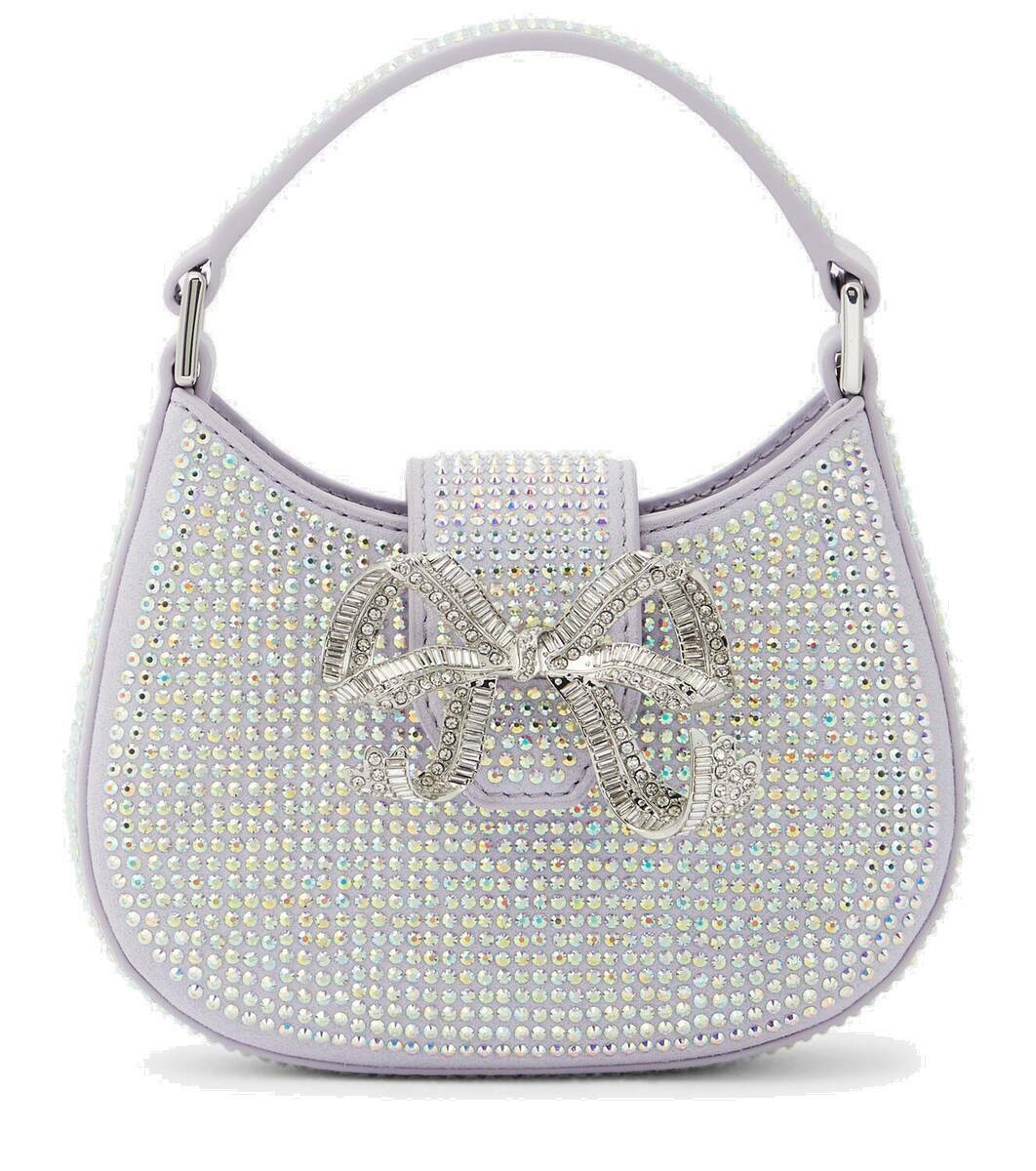 Self-Portrait Bow Micro embellished tote bag Self-Portrait