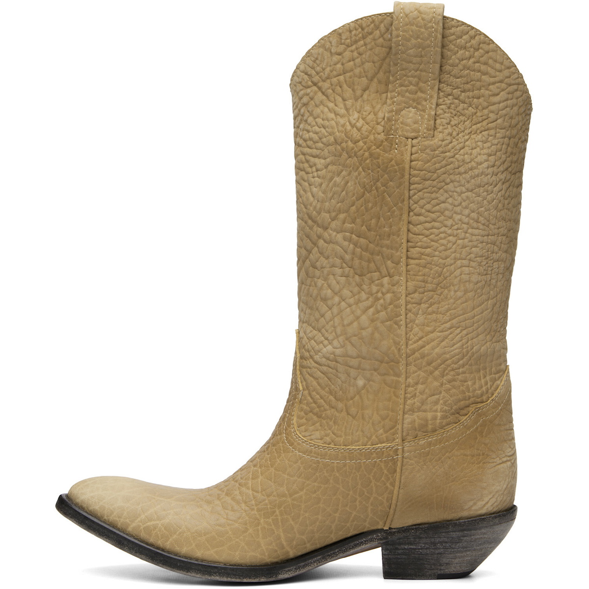 Versace Beige Houston Leather Texan Boots