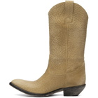 Versace Beige Houston Leather Texan Boots