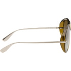 Bottega Veneta Khaki Classic Aviator Sunglasses