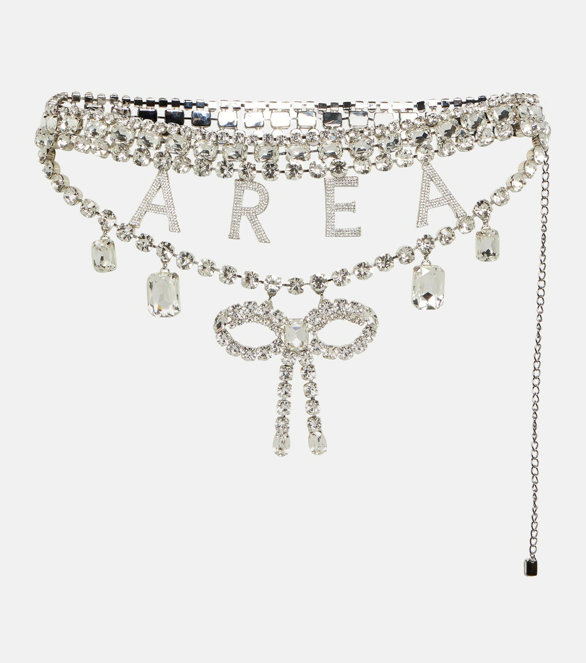 Area - Logo crystal-embellished belt