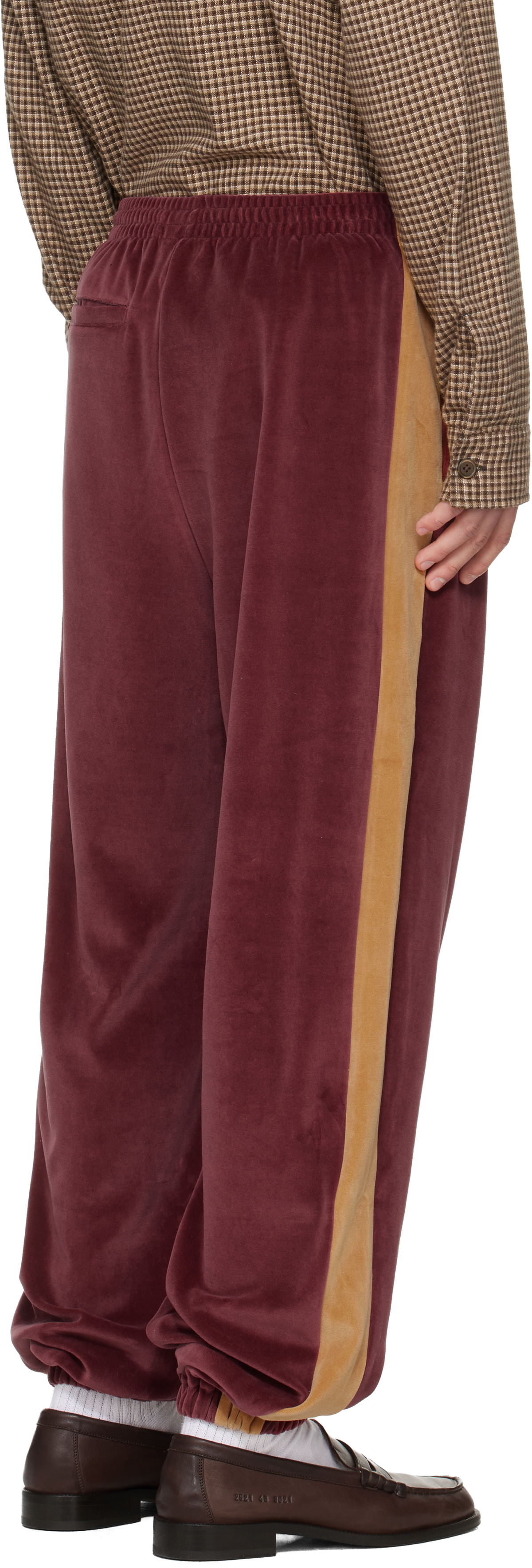 NEEDLES Burgundy Side Line Sweatpants