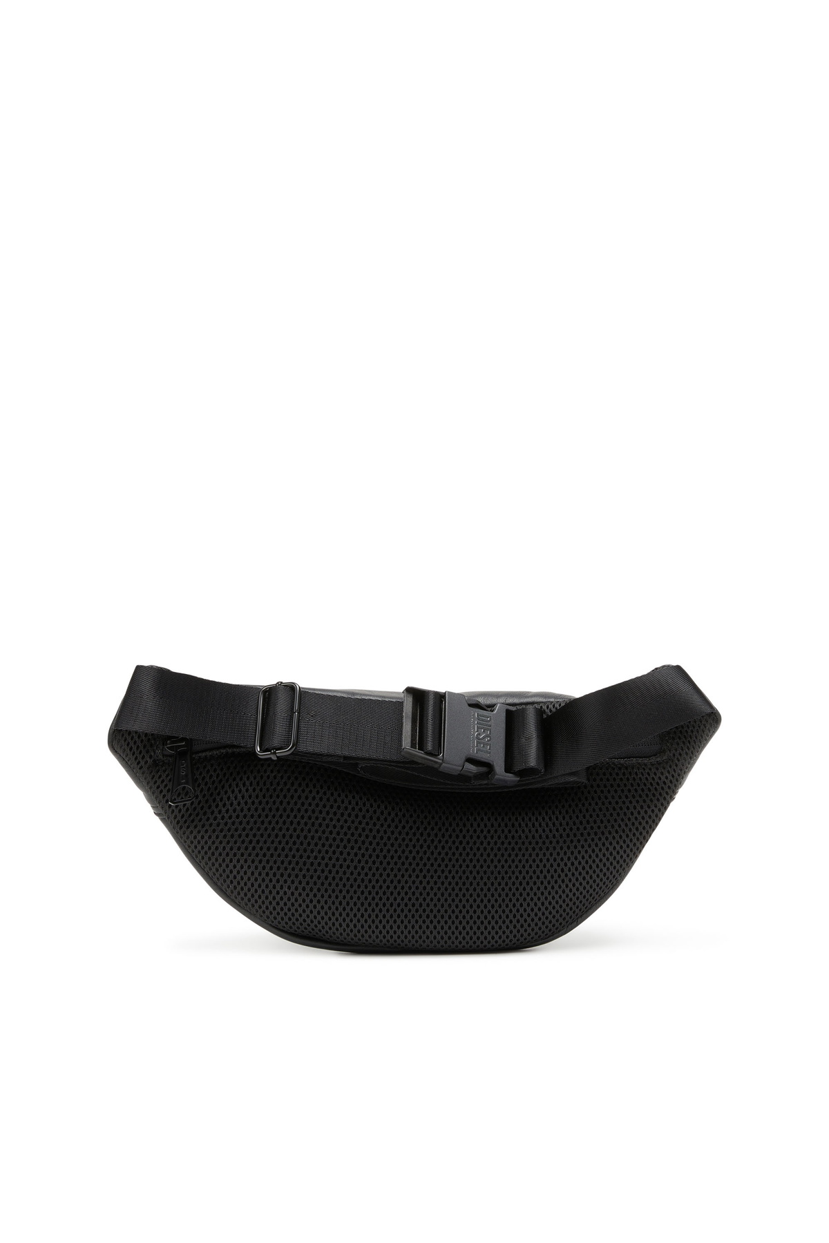 Diesel Rave-Leather belt bag with metal D - Belt bags Mens in Black