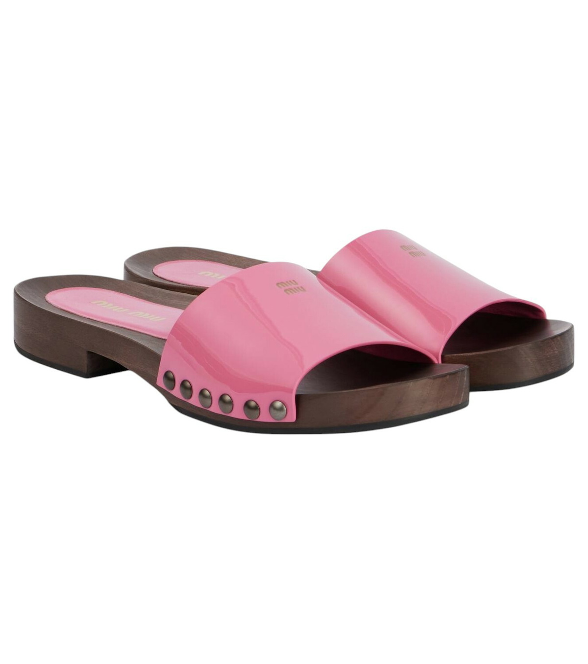 スリッポン MIUMIU LIGHT PINK NAPPA LEATHER SLIPPERS Miu Miu Light Pink Nappa Leather Slippers | italist, ALWAYS