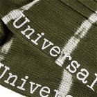 Universal Works Men's Tie Dye Sock in Olive