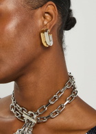 Rabanne XL Link Two-tone Hoop Earrings - Gold - One Size