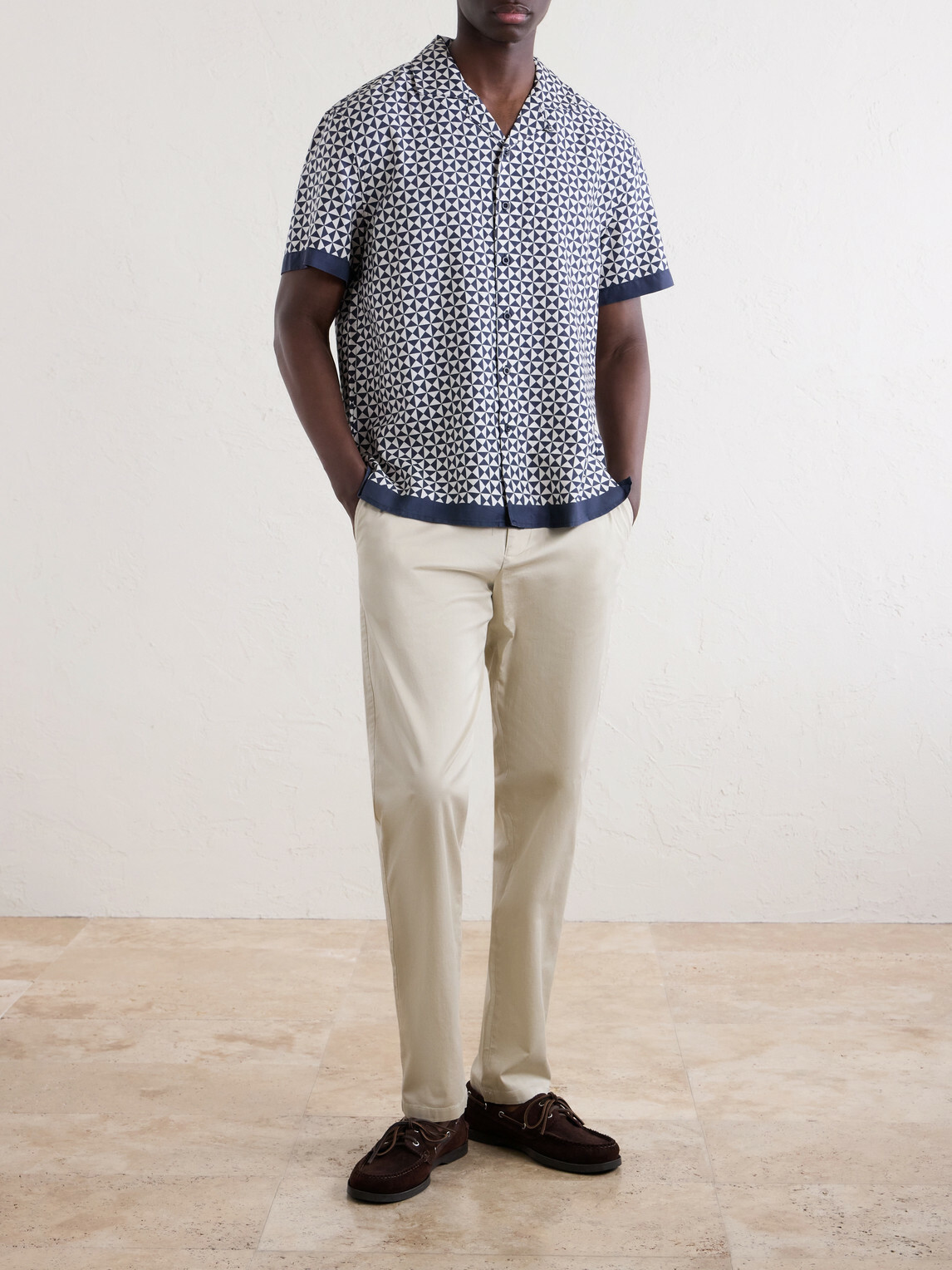 Onia - Straight-Leg Cotton-Blend Trousers - Neutrals