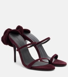 Magda Butrym Floral-appliqué suede mules