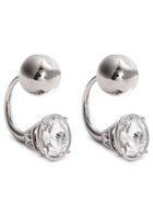 Jean Paul Gaultier Crystal-embellished Hoop Earrings - Silver - One Size