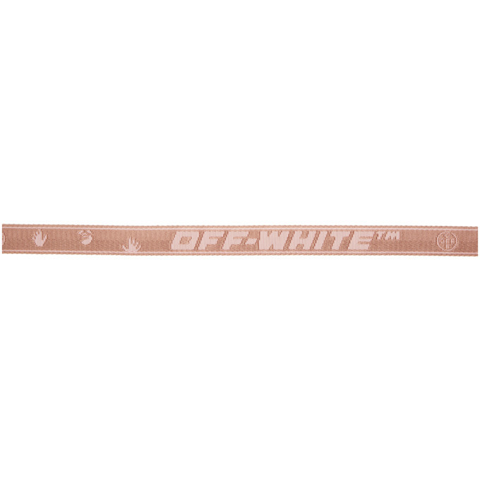 Off-White Pink Mini New Logo Industrial Belt Off-White