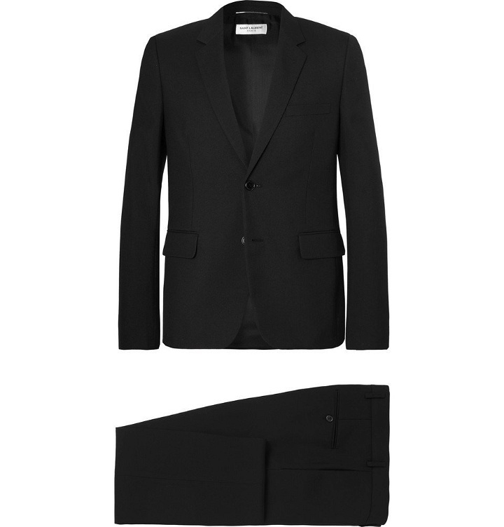 Photo: Saint Laurent - Black Slim-Fit Virgin Wool-Gabardine Suit - Men - Black