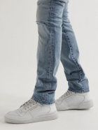 SAINT LAURENT - SL/24 Perforated Leather High-Top Sneakers - White