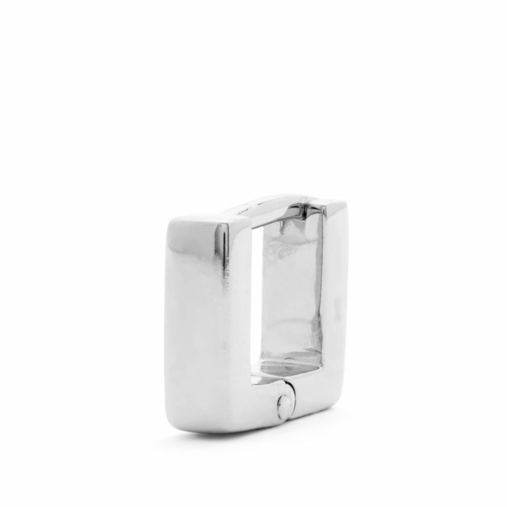 Photo: Miansai Men's Scatola Huggie Earring in Silver 