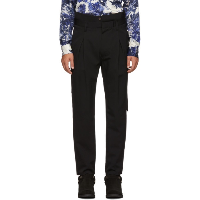 Photo: BED J.W. FORD Black High-Waisted Trousers