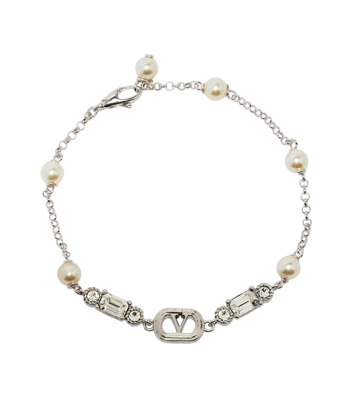 Photo: Valentino VLogo embellished chain bracelet