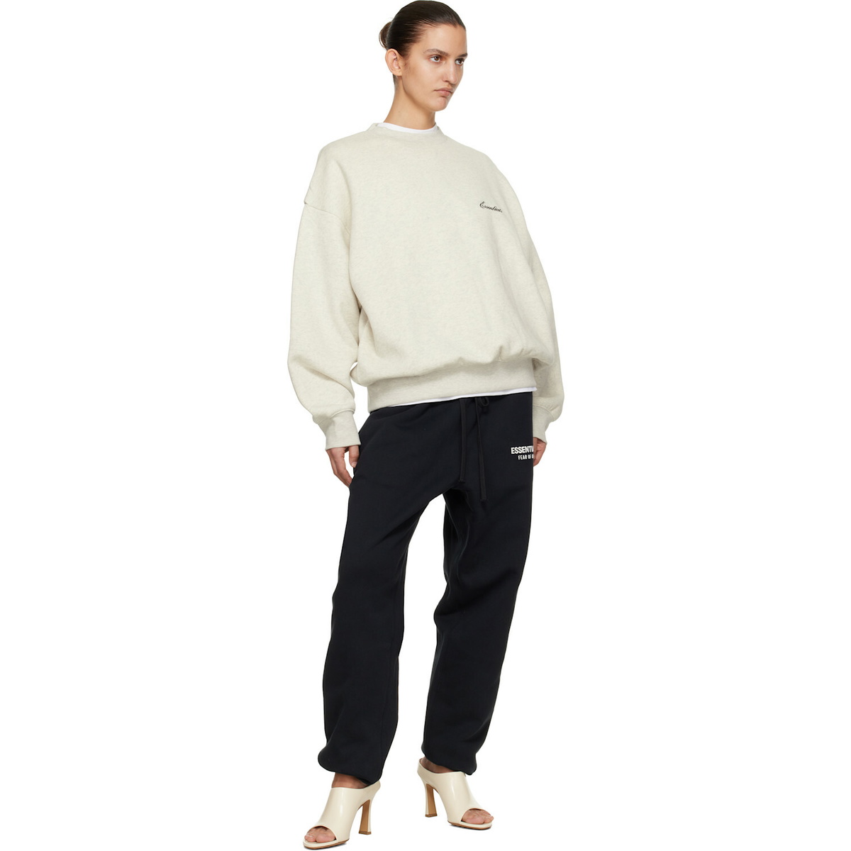 Fear of God ESSENTIALS Off-White Classic Crewneck Sweatshirt