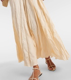 Johanna Ortiz Linen-blend maxi dress