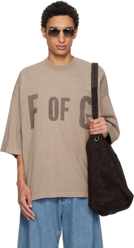 Photo: Fear of God Beige 'F Of G' T-shirt