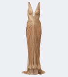 Maria Lucia Hohan Corinna silk muslin bustier gown