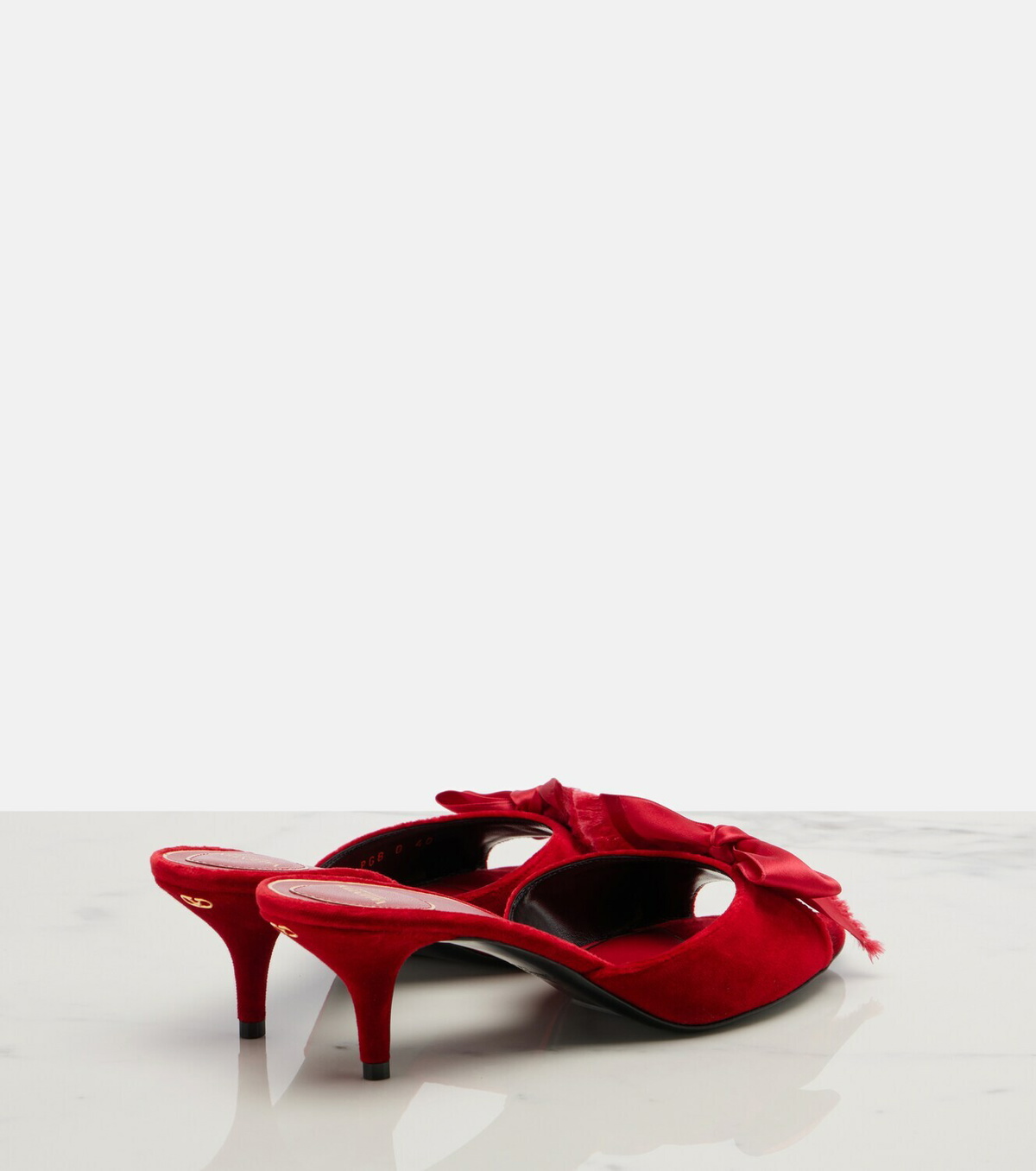 Valentino Garavani Marie A bow-detail velvet mules