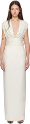 GIA STUDIOS Off-White Tux Maxi Skirt