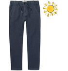 Hartford - Boys Ages 2 - 12 Linen-Chambray Drawstring Trousers - Men - Navy