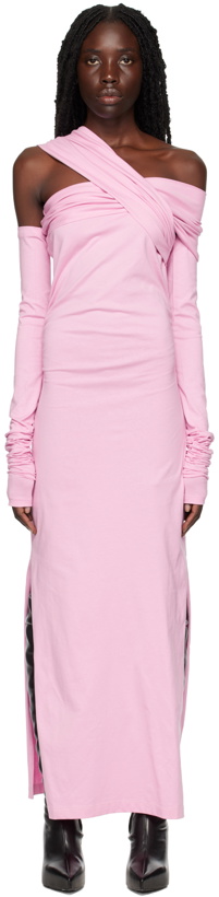 Photo: MSGM Pink Twist Midi Dress