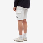 C.P. Company Men's Pocket Lens Sweat Short in Gauze White