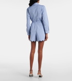 Patou Scalloped cotton poplin shorts